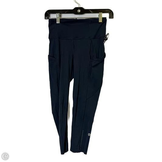 Athletic Leggings Capris By Lululemon In Blue, Size: 4
