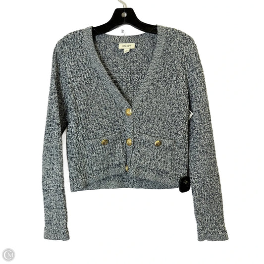 Sweater Cardigan By On 34th In Blue, Size: Xs