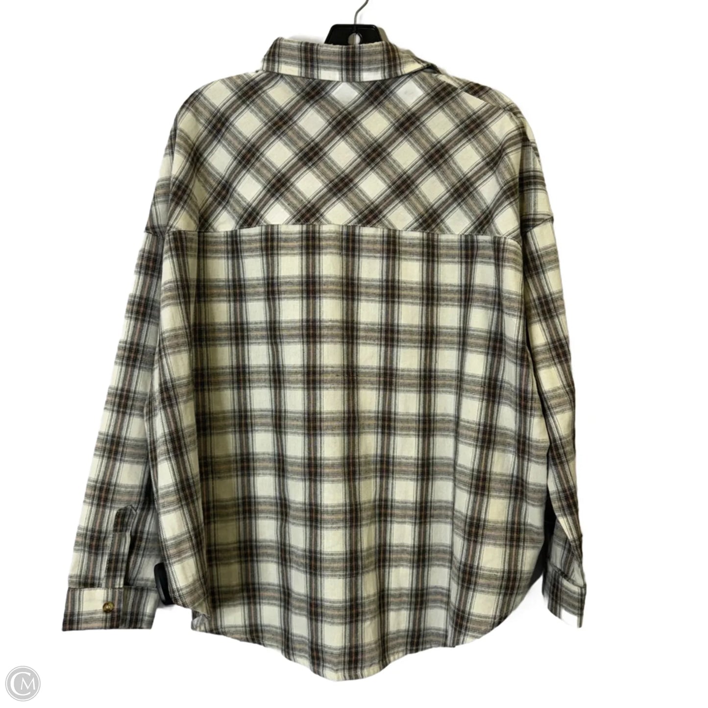 Top Long Sleeve Basic By Clothes Mentor In Plaid Pattern, Size: M