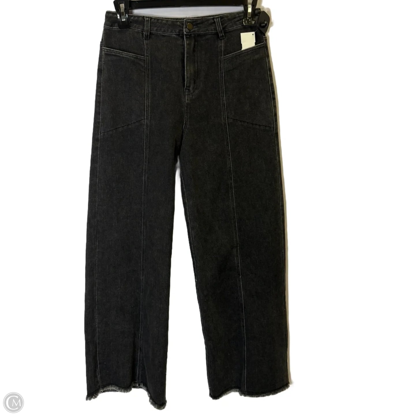 Jeans Straight By Entro In Black Denim, Size: M