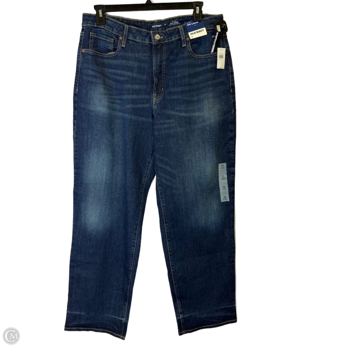 Jeans Straight By Old Navy In Blue Denim, Size: 16