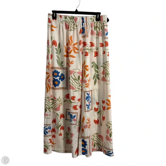 Pants Wide Leg By Shein In Floral Print, Size: 1x
