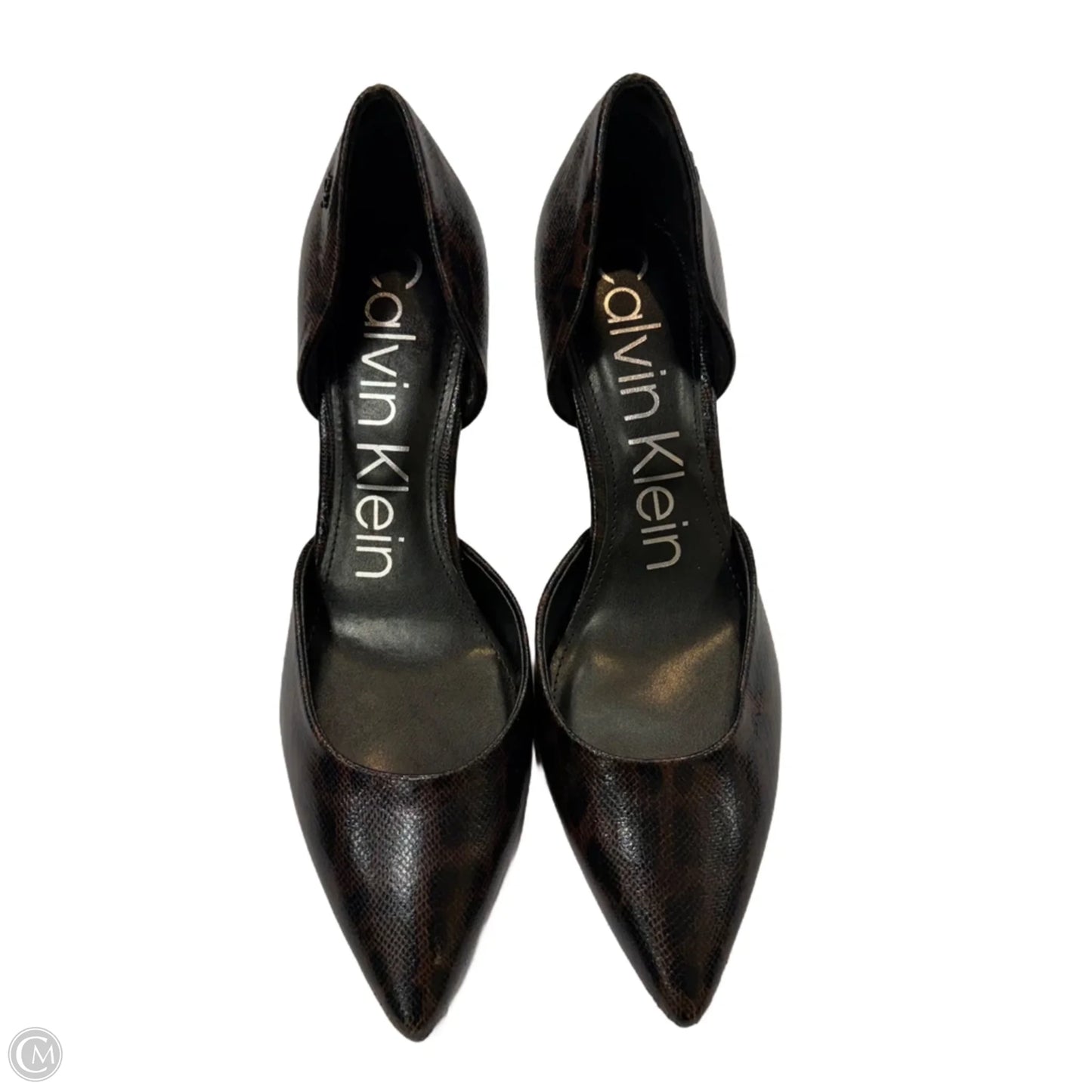 Shoes Heels Stiletto By Calvin Klein In Animal Print, Size: 9.5