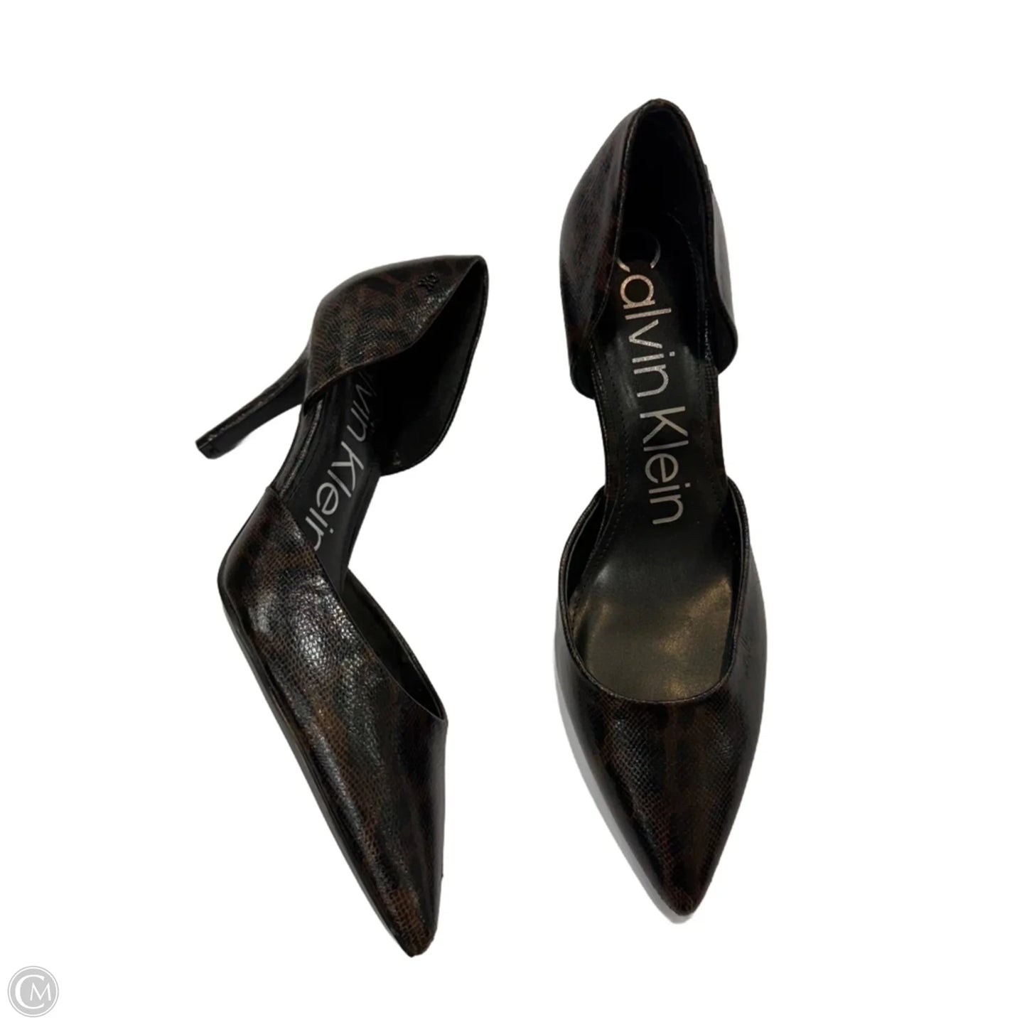 Shoes Heels Stiletto By Calvin Klein In Animal Print, Size: 9.5