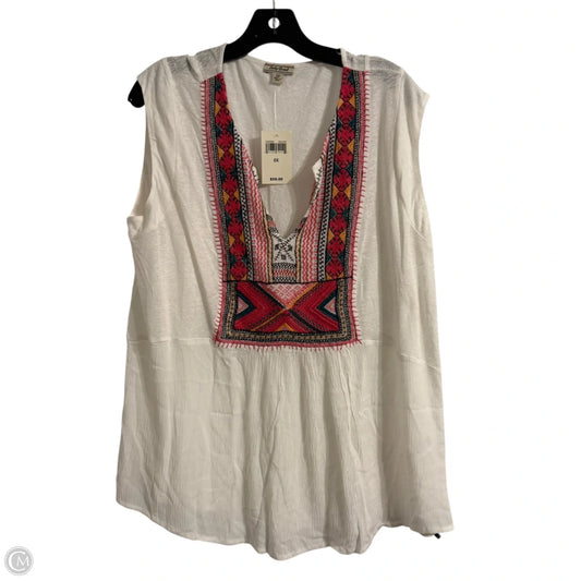 Top Sleeveless By Lucky Brand In Cream, Size: 2x