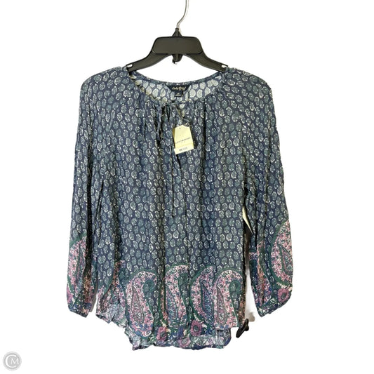 Top Long Sleeve By Lucky Brand In Blue, Size: M