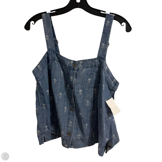 Top Sleeveless By Rails In Blue, Size: M