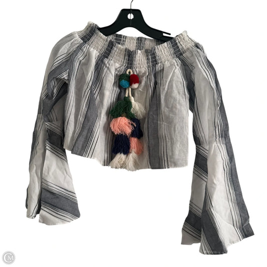 Top Long Sleeve By Anthropologie In Striped Pattern, Size: Xs