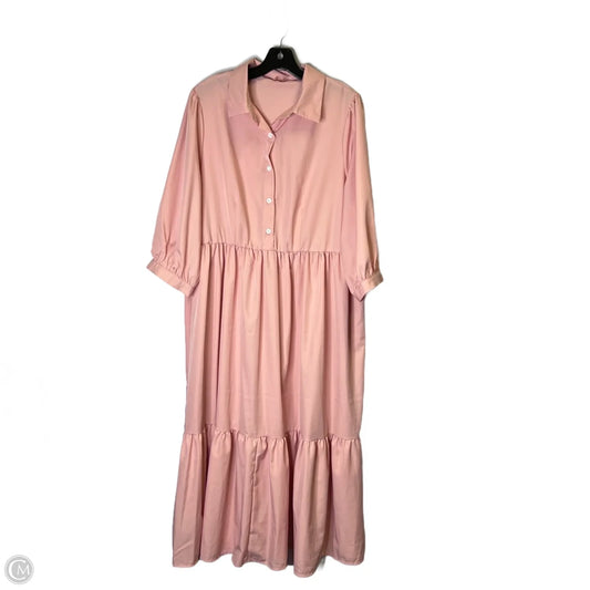 Dress Casual Maxi By Shein In Pink, Size: 2x