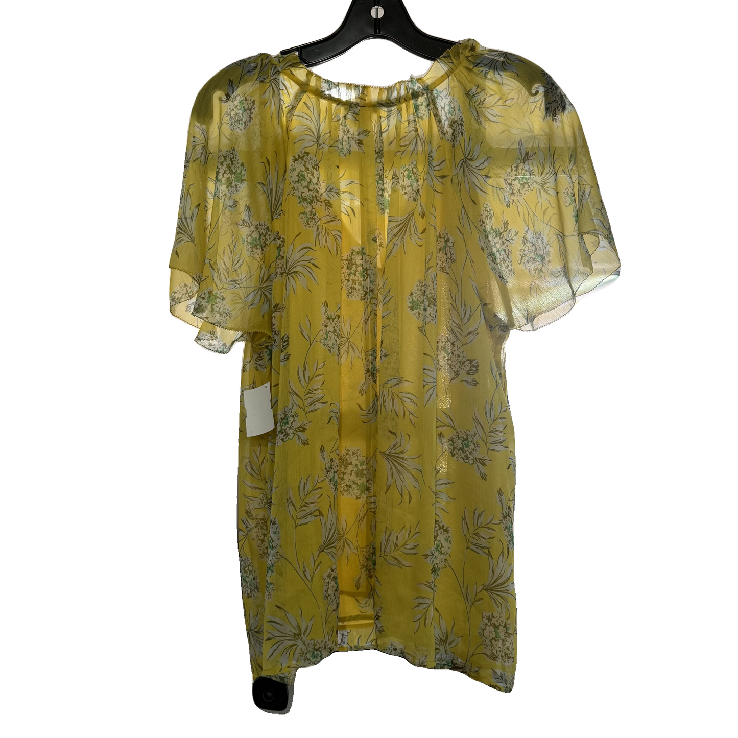 Top Short Sleeve By Ann Taylor In Yellow, Size: M