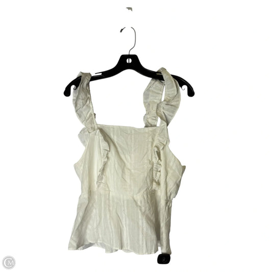 Top Sleeveless By Lc Lauren Conrad In White, Size: L