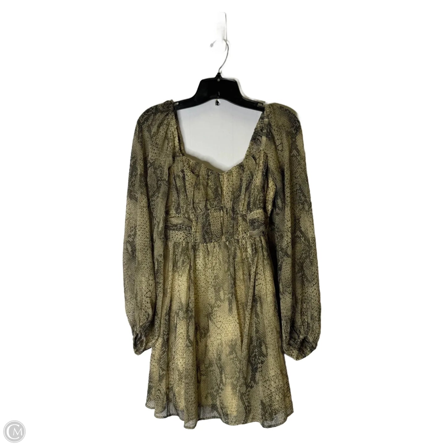 Dress Casual Short By Express In Snakeskin Print, Size: Xs