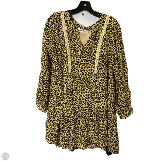 Top Long Sleeve By Clothes Mentor In Animal Print, Size: L