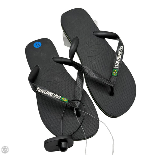 Sandals Flip Flops By Havaianas In Black, Size: 11