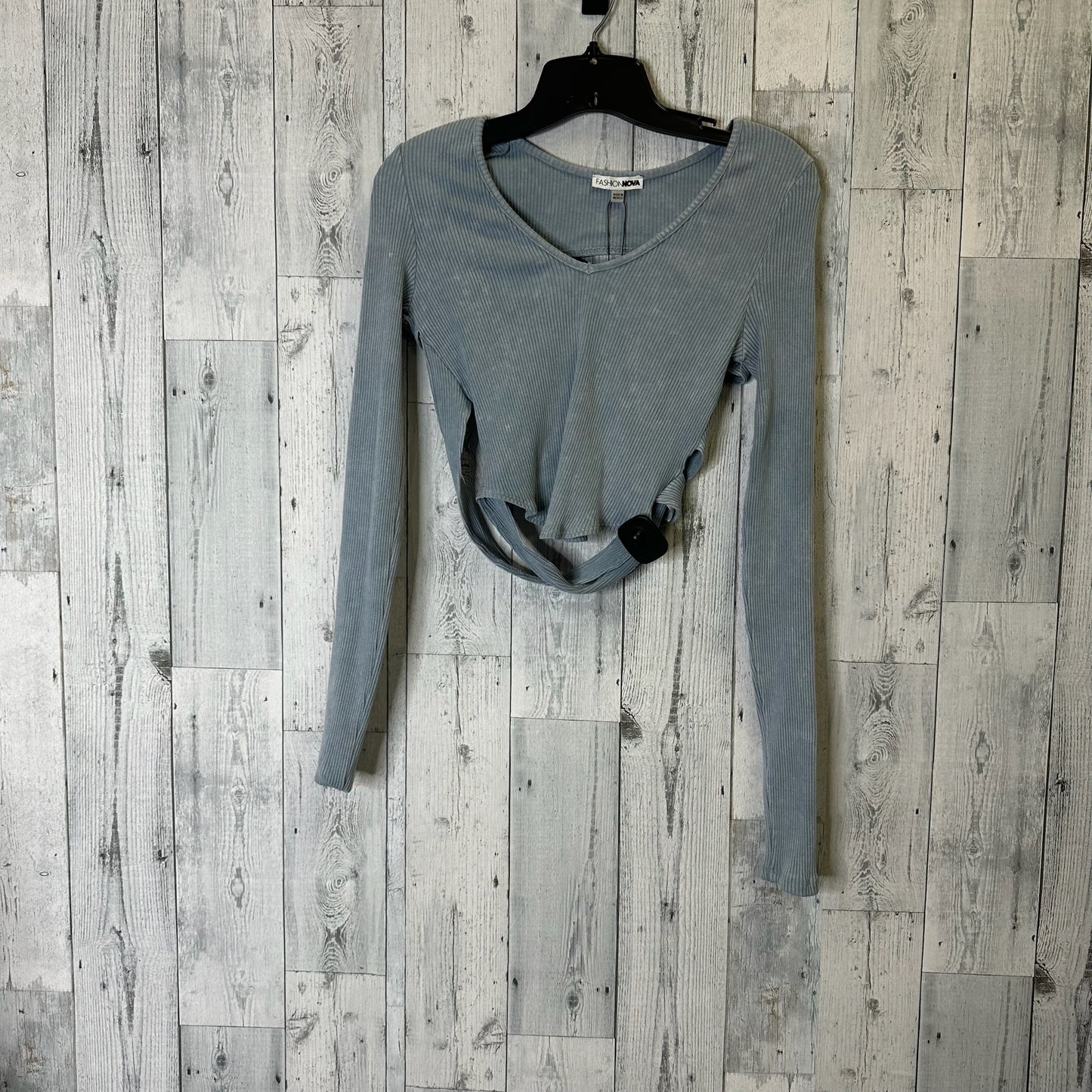 Top Long Sleeve Basic By Fashion Nova In Blue, Size: Xl