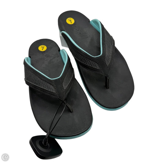 Sandals Flip Flops By Adidas In Grey, Size: 7