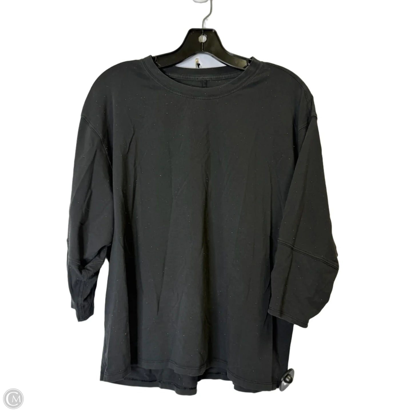Athletic Top Short Sleeve By Lululemon In Black, Size: S