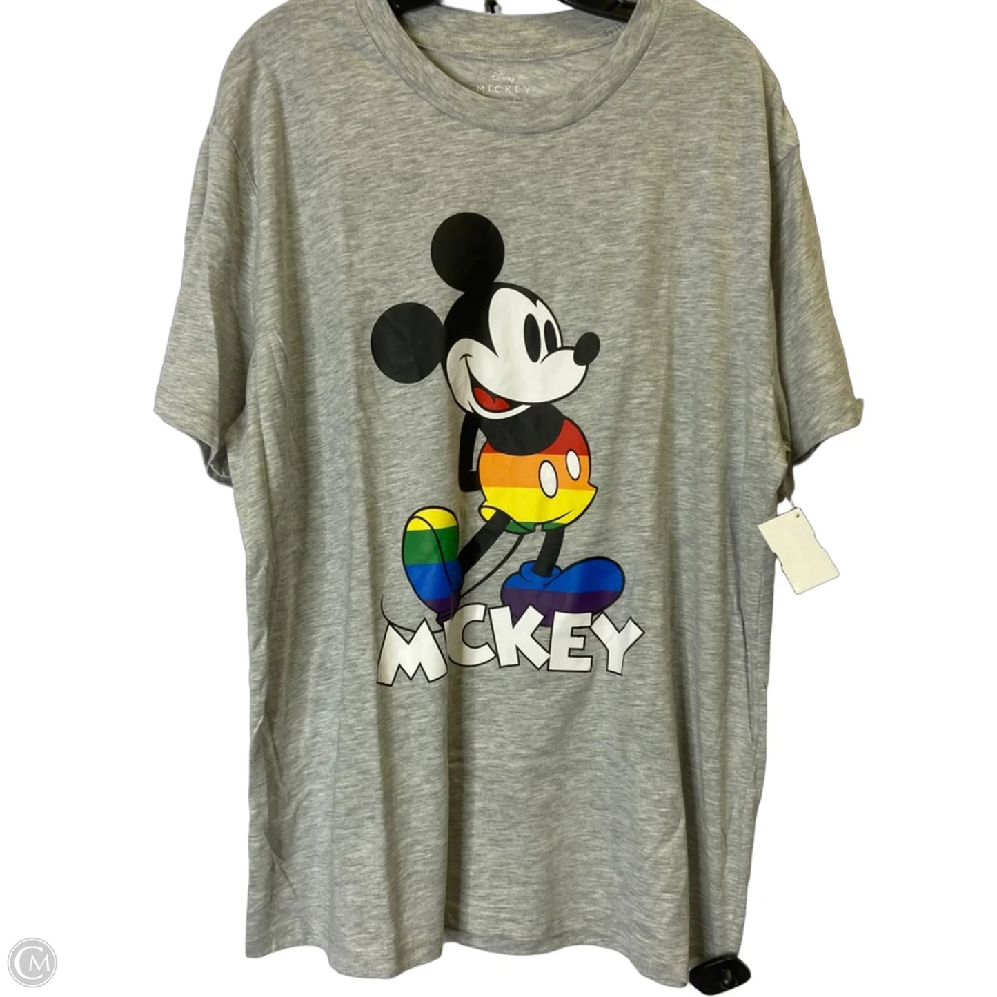 Top Short Sleeve Basic By Disney In Grey, Size: Xxl