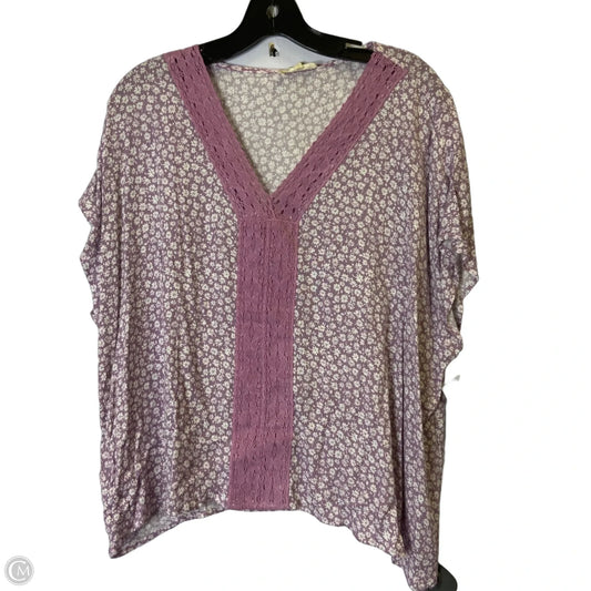Top Short Sleeve By Easel In Purple, Size: S