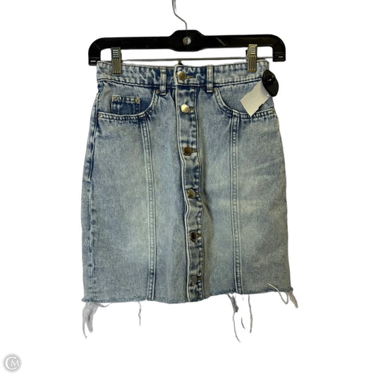 Skirt Mini & Short By Divided In Blue Denim, Size: 0