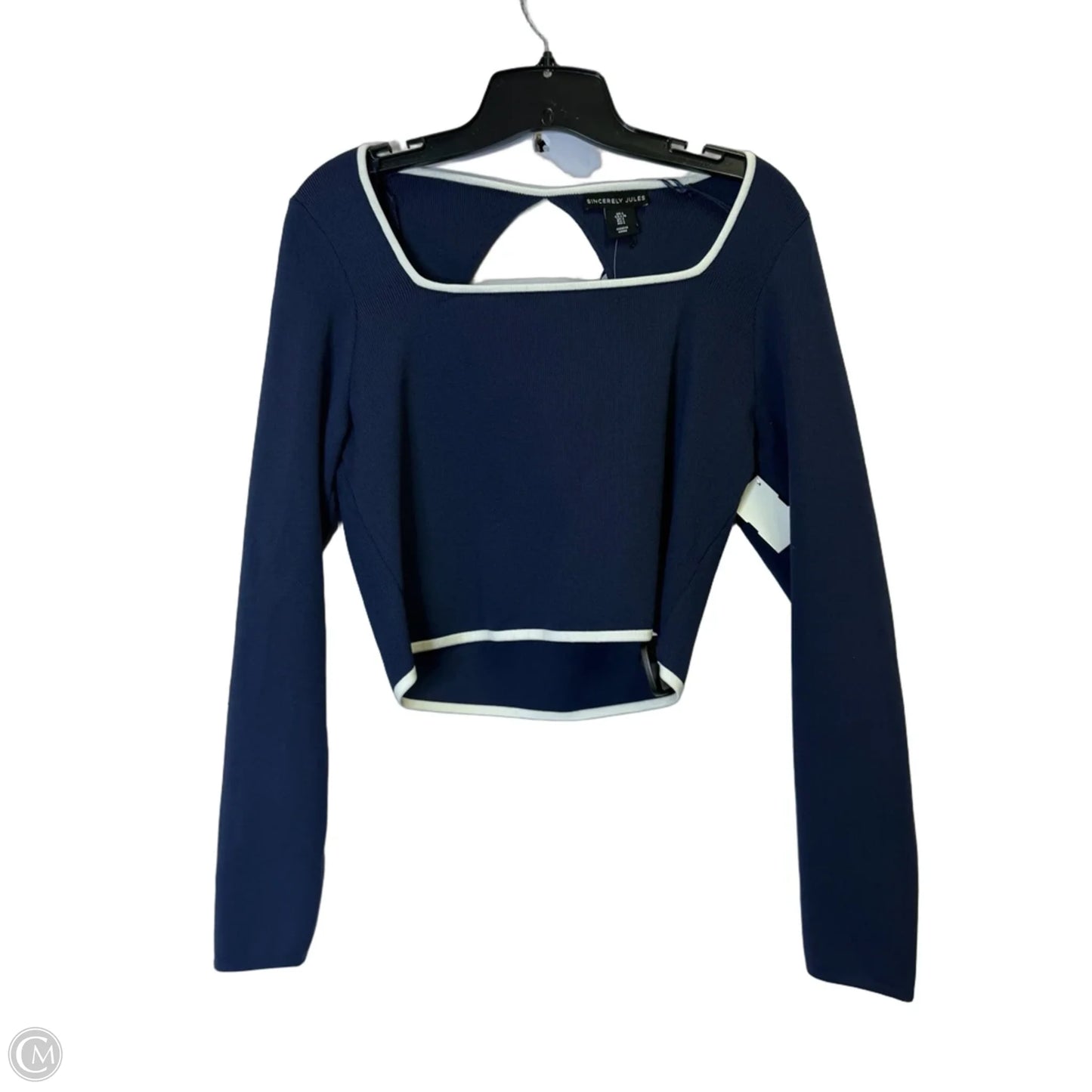 Top Long Sleeve By Sincerely Jules In Blue, Size: L