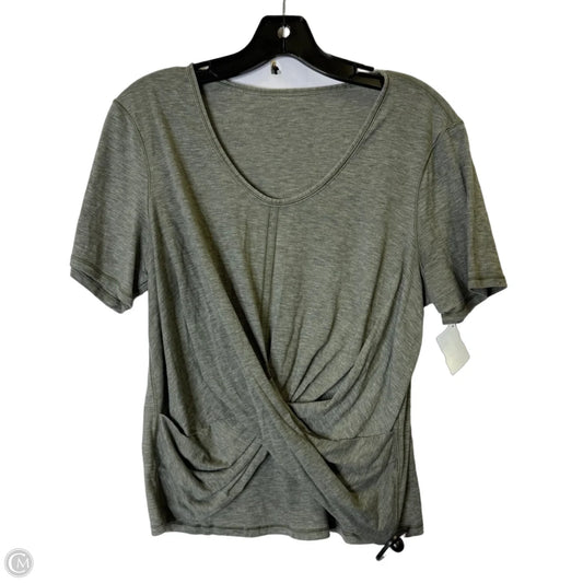 Athletic Top Short Sleeve By Lululemon In Grey, Size: M