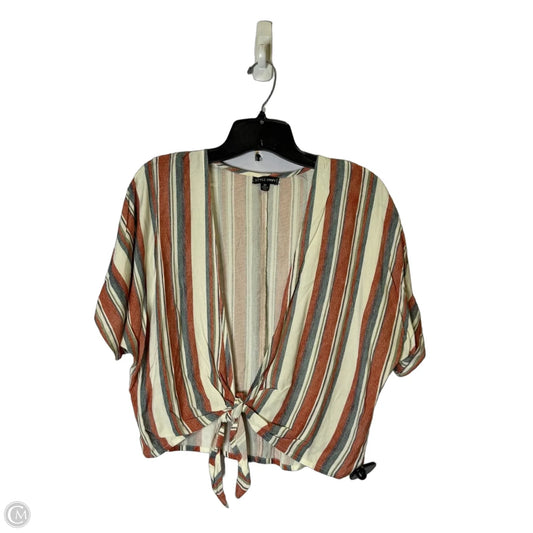 Top Short Sleeve By Style Envy In Striped Pattern, Size: M