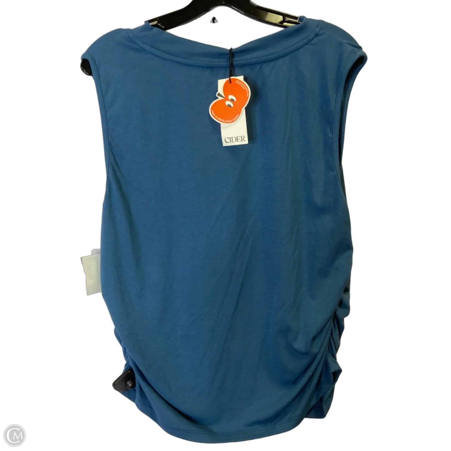 Top Sleeveless By Cider In Blue, Size: 2x
