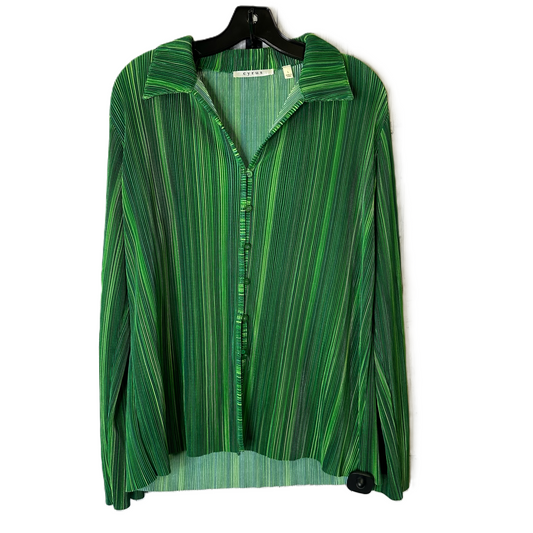 Top Long Sleeve By Clothes Mentor In Green, Size: L