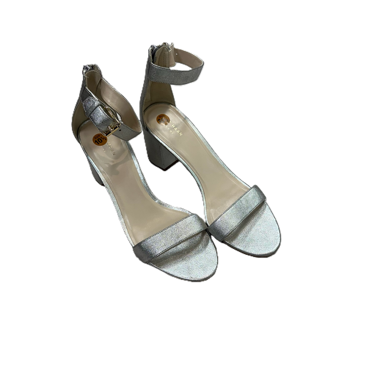 Shoes Heels Block By Cole-haan In Silver, Size: 10.5