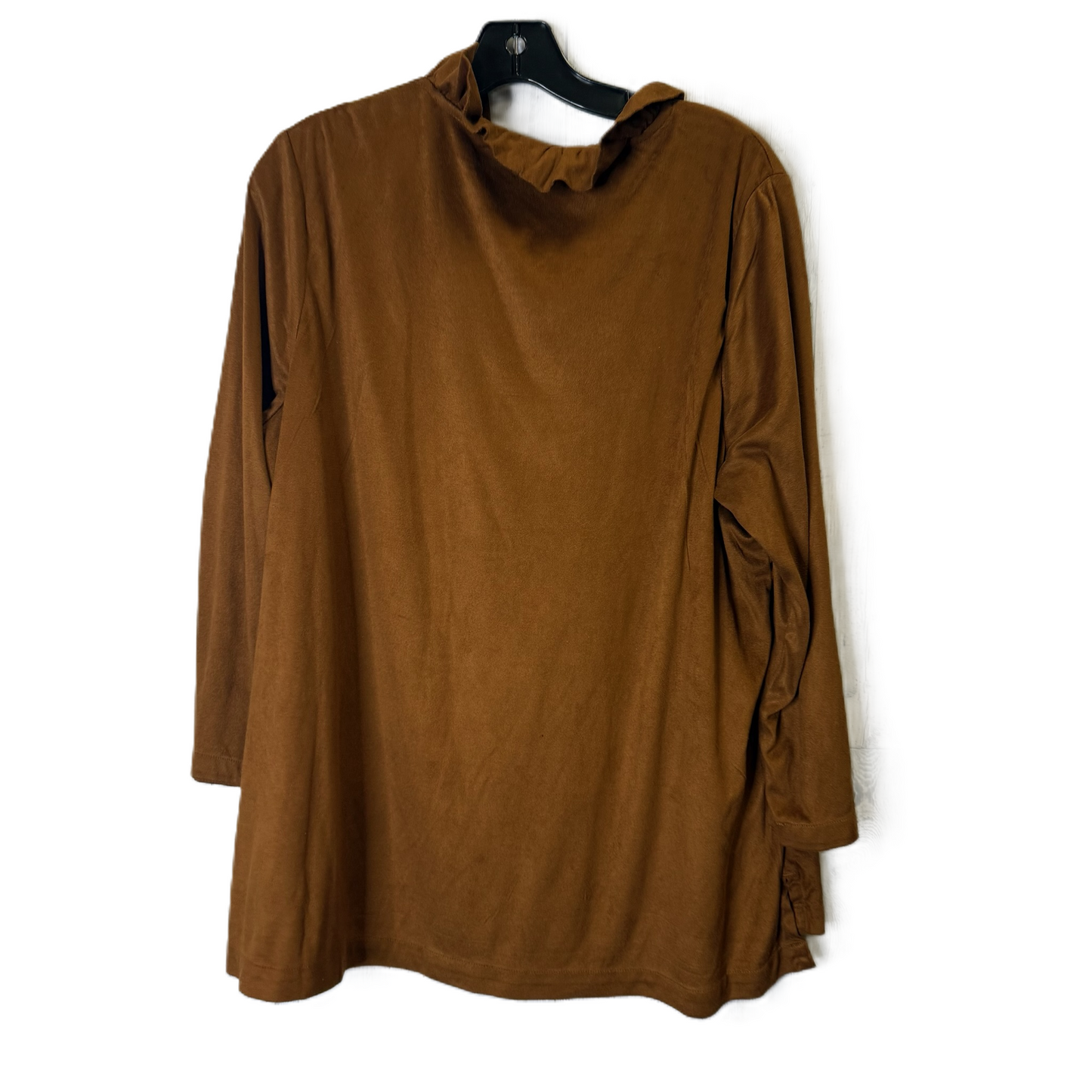 Top Long Sleeve By Crown And Ivy In Brown, Size: Xxl