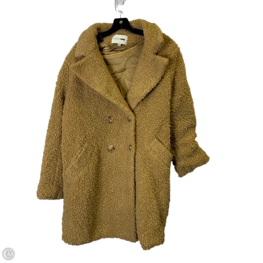 Coat Faux Fur & Sherpa By Fashion Nova In Brown, Size: 1x