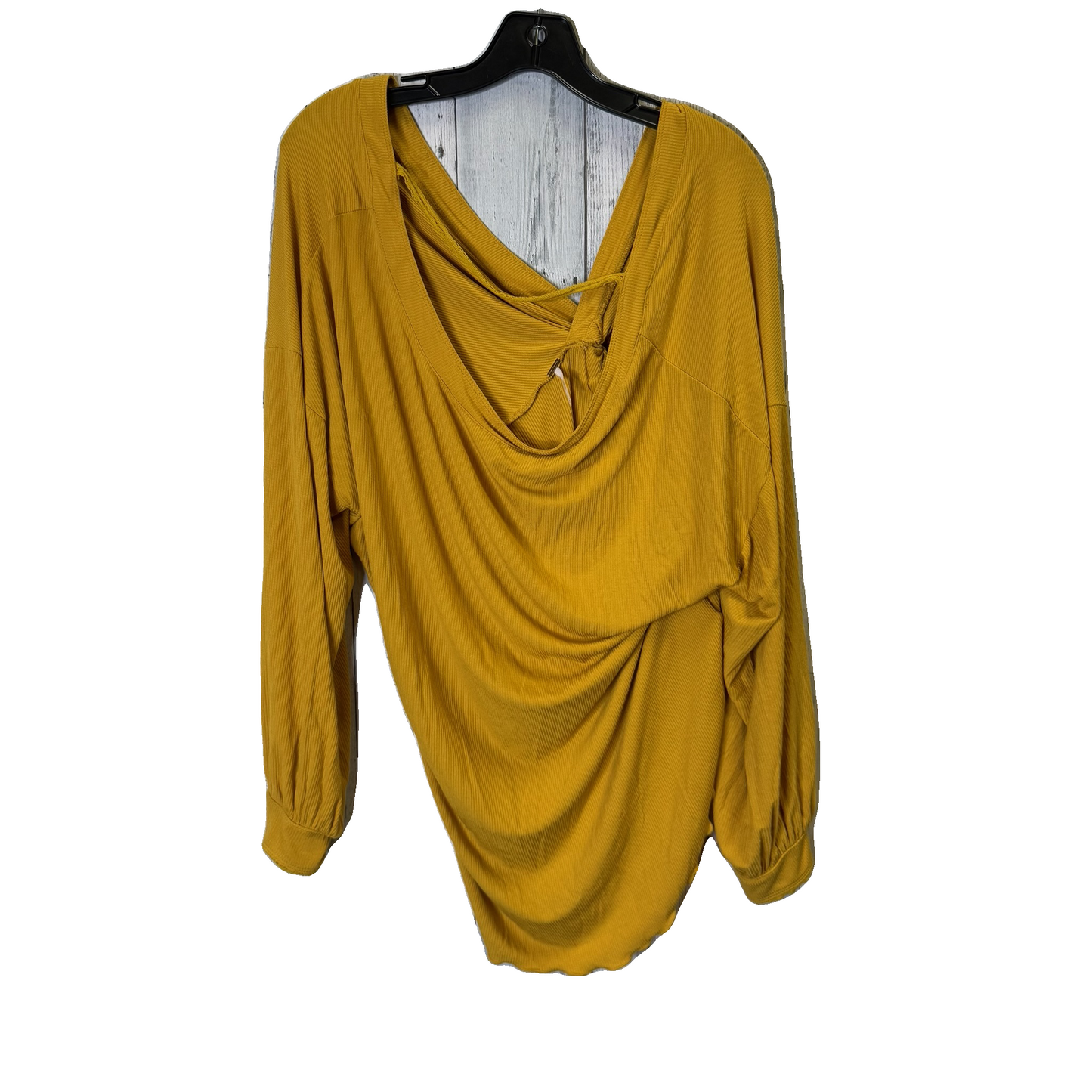 Top Long Sleeve By Free People In Yellow, Size: Xs