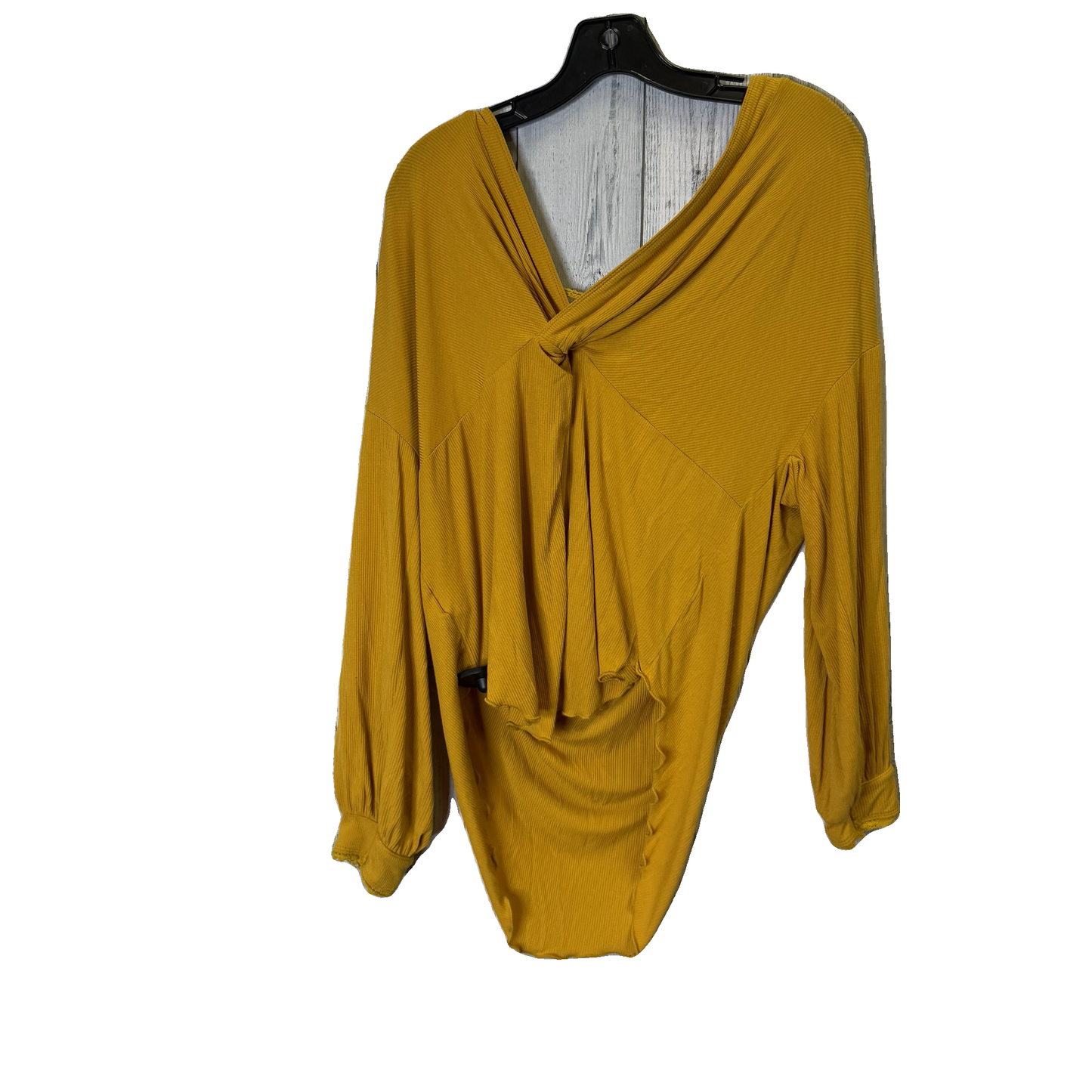 Top Long Sleeve By Free People In Yellow, Size: Xs
