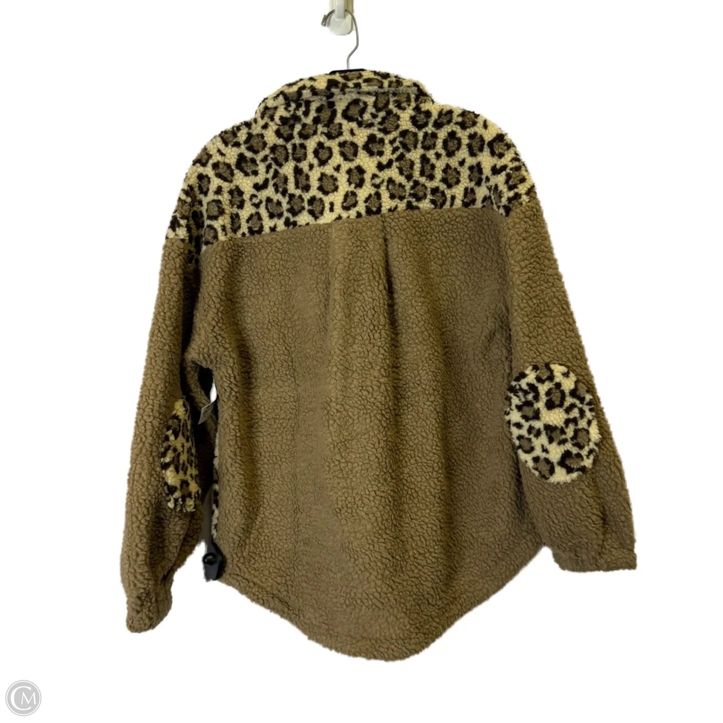 Jacket Faux Fur & Sherpa By Clothes Mentor In Brown, Size: S