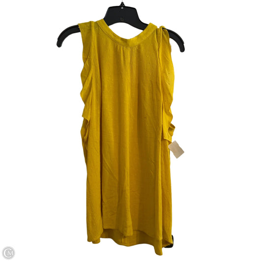 Top Sleeveless By Maeve In Yellow, Size: Xl