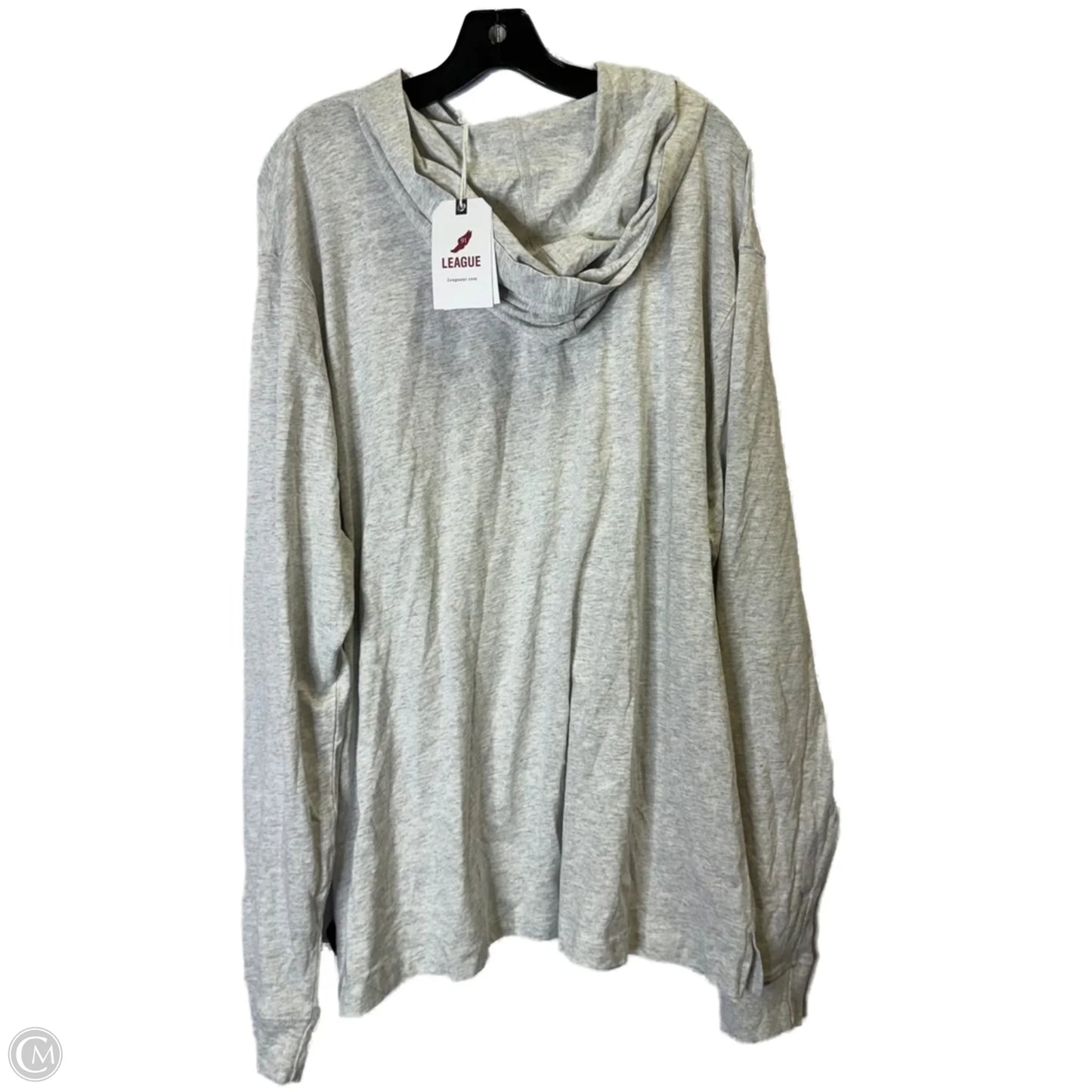 Sweatshirt Hoodie By Clothes Mentor In Grey, Size: 2x