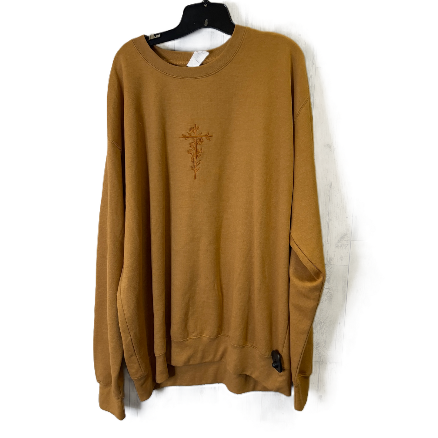 Sweatshirt Crewneck By Clothes Mentor In Yellow, Size: 2x