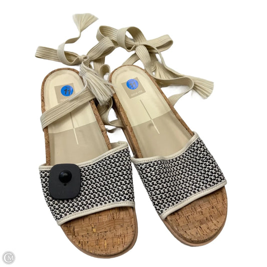 Sandals Flats By Dolce Vita In Black & Cream, Size: 11