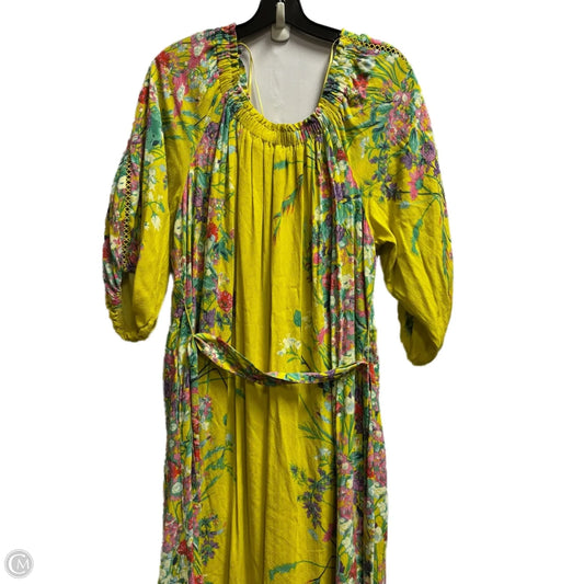 Dress Casual Maxi By Anthropologie In Yellow, Size: 1x