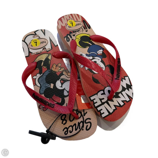 Sandals Flats By Havaianas In Red, Size: 7