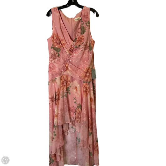 Dress Party Midi By Eliza J In Pink, Size: 18