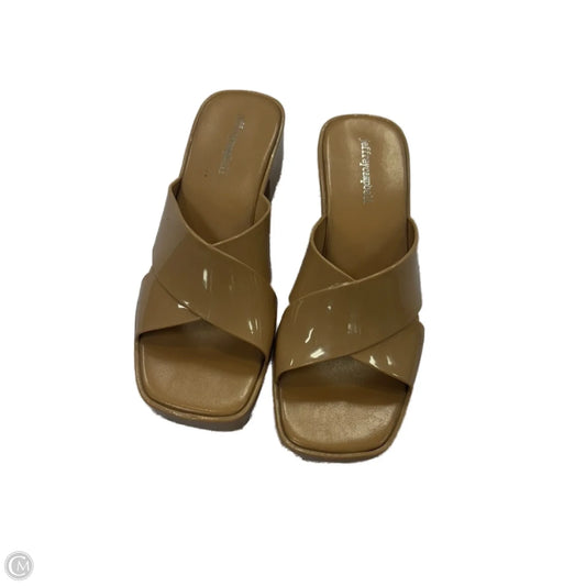 Sandals Heels Block By Jeffery Campbell In Tan, Size: 8