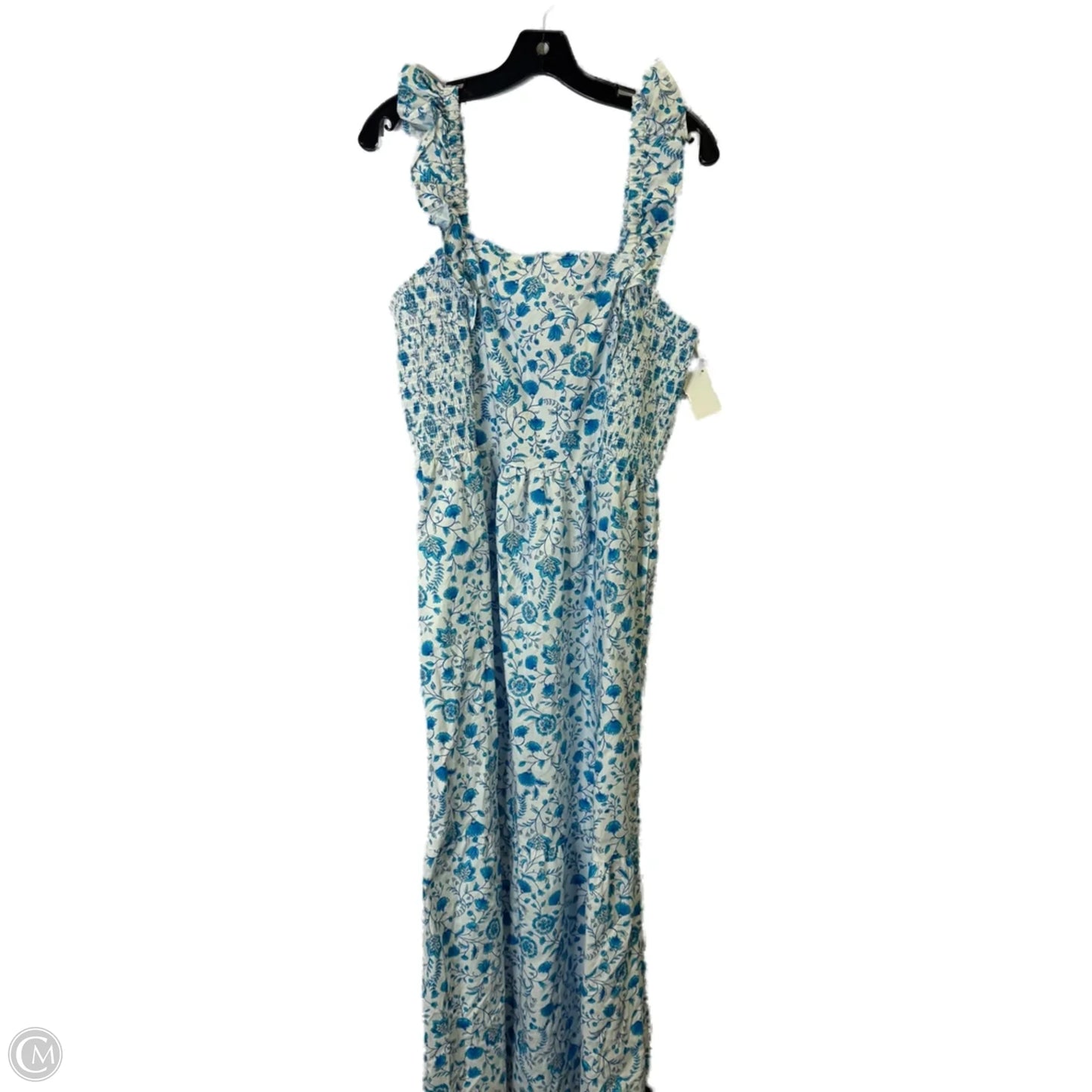 Dress Casual Maxi By Draper James In Blue & White, Size: L