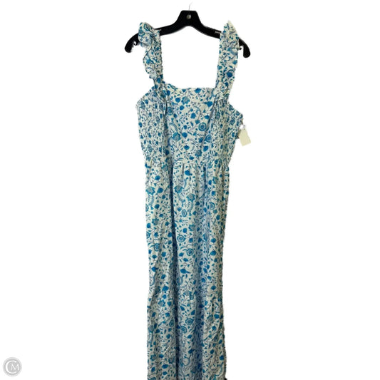 Dress Casual Maxi By Draper James In Blue & White, Size: L