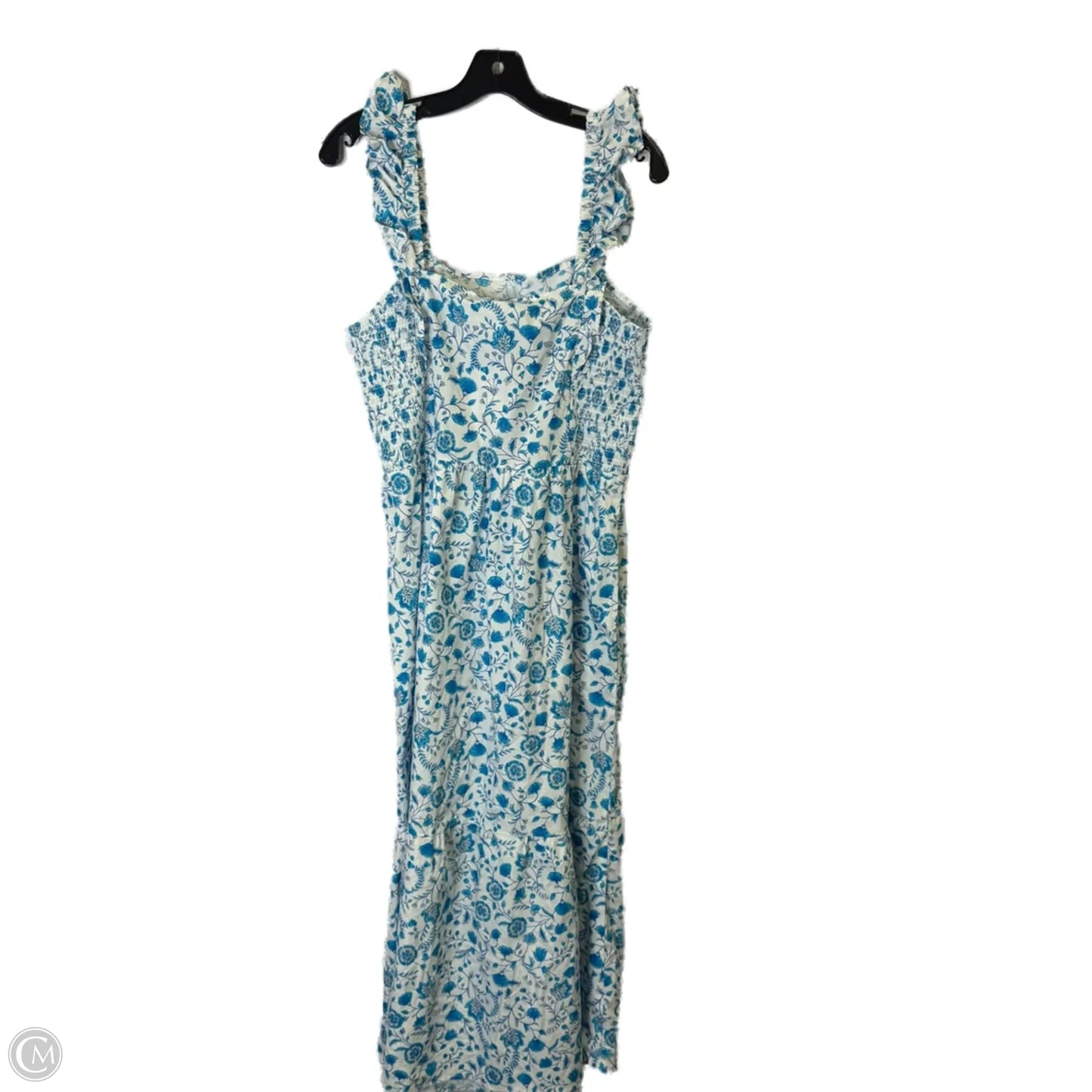 Dress Casual Maxi By Draper James In Blue & White, Size: L