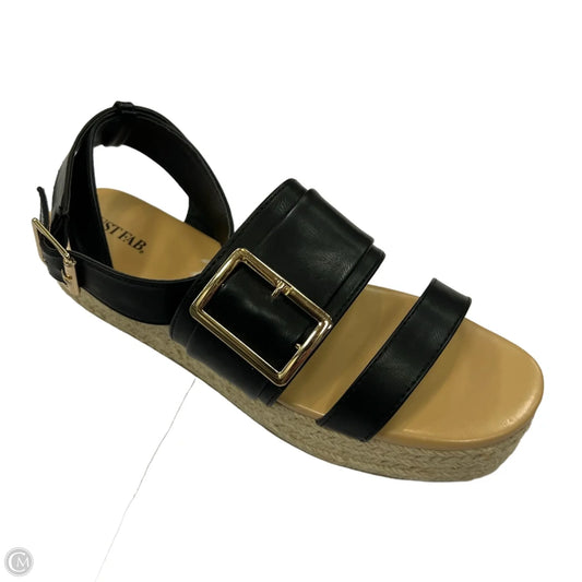 Sandals Heels Platform By Clothes Mentor In Black, Size: 10