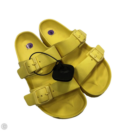 Sandals Flats By Shade & Shore In Yellow, Size: 8