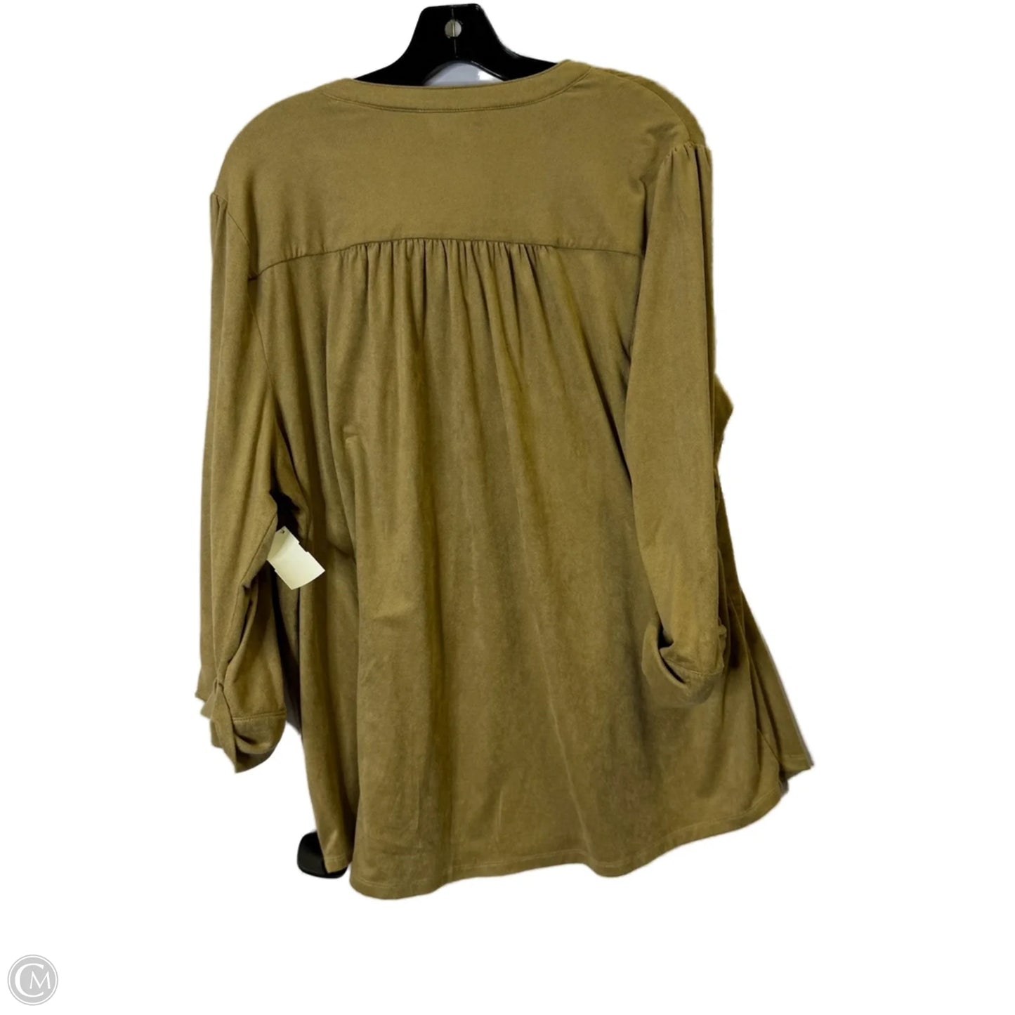 Top Long Sleeve By Wonderly In Tan, Size: 2x