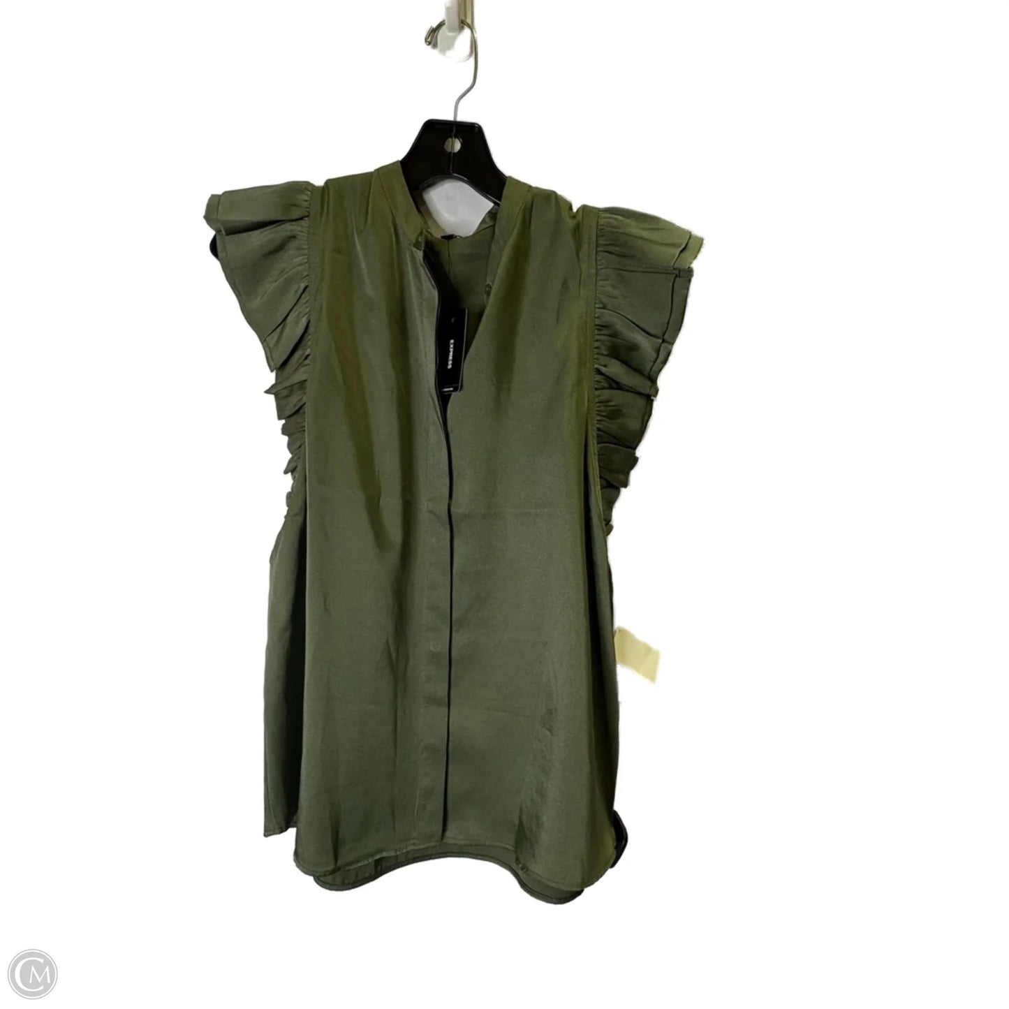 Top Sleeveless By Express In Green, Size: M